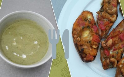 – Recept: Makkelijke courgette soep en gevulde zoete aardappel