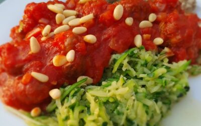 – Recept: Courgette spaghetti met vegetarische balletjes