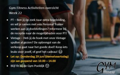 Overzicht week 22