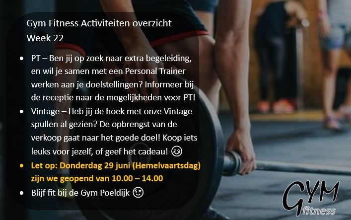 Overzicht week 22