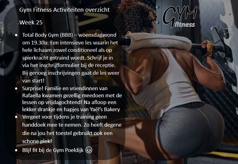 Overzicht week 25