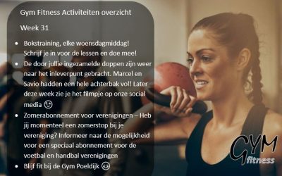 Overzicht week 31