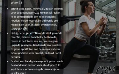 Overzicht week 33