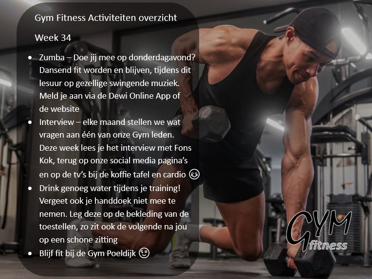 Overzicht week 34