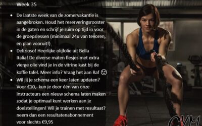 Overzicht week 35