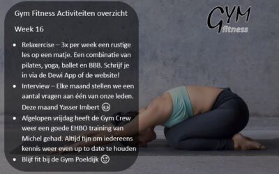 Overzicht week 16