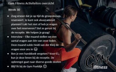 Overzicht week 30